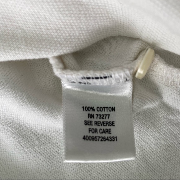 Slim Fit White Polo Shirt - business-casual, social size large - Picture 13 of 15